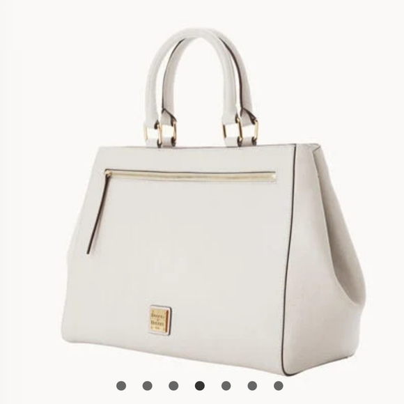 White Saffiano Zip Satchel Dooney & Bourke - Picture 1 of 8